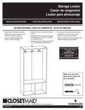 Emerson ClosetMaid 1598 Directives D'installation