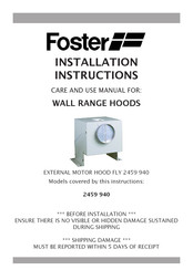 Foster 2459 940 Instructions D'installation