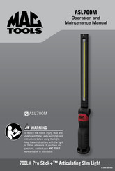 MAC TOOLS Pro Stick+ ASL700M Manuel D'utilisation Et D'entretien