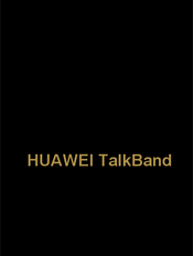 Huawei TalkBand Mode D'emploi