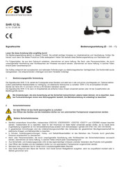 SVS 01295.96 Instructions D'opération