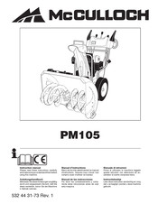 McCulloch PM105 Manuel D'instructions