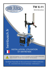 twin busch TW X-11 Installation, Utilisation Et Entretien