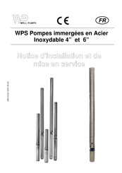 Well Pumps WPS 4 Notice D'installation Et De Mise En Service
