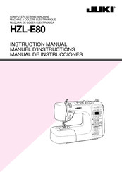 JUKI HZL-E80 Manuel D'instructions