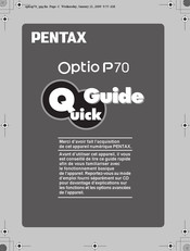 Pentax Optio P70 Guide Rapide