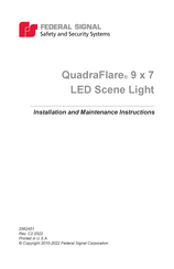 Federal Signal QuadraFlare 9x7 Instructions D'installation Et D'entretien