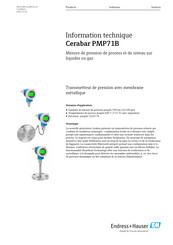 Endress+Hauser Cerabar PMP71B Information Technique