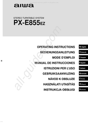 Aiwa PX-E855EZ Mode D'emploi
