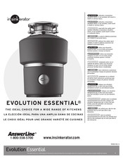 Insinkerator EVOLUTION ESSENTIAL Mode D'emploi