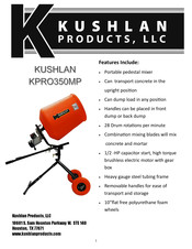 Kushlan Products KPRO350MP Mode D'emploi