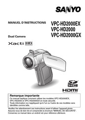 Sanyo Xacti VPC-HD2000EX Manuel D'instructions