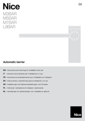 Nice M7BAR Instructions Et Avertissements Pour L'installation Et L'utilisation