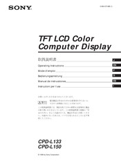 Sony CPD-L133 Mode D'emploi