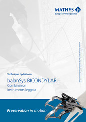 Mathys balanSys BICONDYLAR Manuel