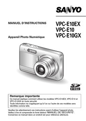 Sanyo VPC-E10EX Manuel D'instructions