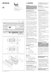 Bpt XA/301LR Instructions Pour L'installation
