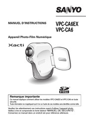 Sanyo Xacti VPC-CA6 Manuel D'instructions