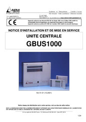 AEM securite GBUS1000 Notice D'installation Et De Mise En Service