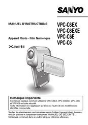 Sanyo Xacti VPC-C6EX Manuel D'instructions