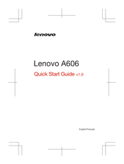 Lenovo A606 Guide De Démarrage Rapide