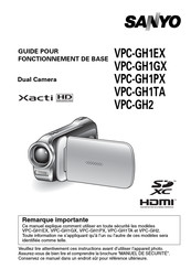 Sanyo Xacti VPC-GH1GX Manuel D'instructions