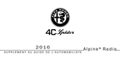 Alfa Romeo 4C Spider Alpine 2016 Supplément Au Guide De L'automobiliste