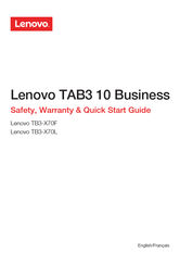 Lenovo TAB3 10 Business Guide De Démarrage Rapide