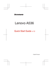 Lenovo A536 Guide De Démarrage Rapide