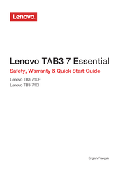 Lenovo TB3-710I Guide De Démarrage Rapide