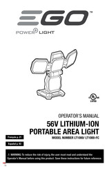 Power lighting EGO LT1000 Guide D'utilisation