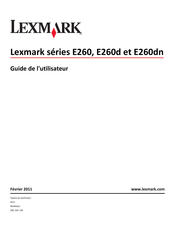 Lexmark E260 Serie Guide De L'utilisateur