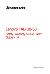 Lenovo TAB S8-50 Guide De Démarrage Rapide