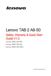 Lenovo TAB 2 A8-50LC Guide De Démarrage Rapide