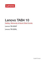 Lenovo TB-X304F Guide De Démarrage Rapide