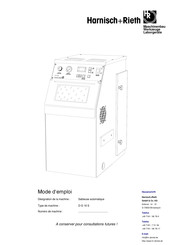 Harnisch+Rieth D-G 16 S Mode D'emploi