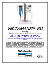 Waterite VECTAMAXX RSL Manuel D'utilisation