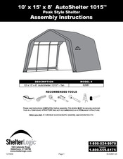 Shelter Logic AutoShelter 1015 Instructions D'assemblage