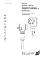 Endress+Hauser mypro CLM 431 Instructions De Montage Et De Mise En Service
