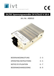 IVT 400010 Notice D'utilisation