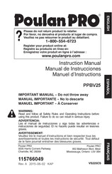 Poulan Pro PPBV25 Manuel D'instructions