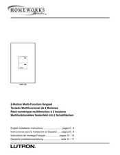 Lutron Electronics Homeworks HWI-2B Instructions De Montage