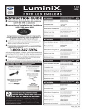 PUTCO FORD LUMINIX LED F-150 Instructions D'installation