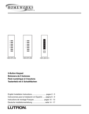 Lutron Electronics Homeworks HWI-KP5-DN Instructions De Montage