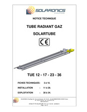 Solaronics SOLARTUBE TUE 23 Notice Technique