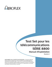 Aeroflex 8800 Série Manuel D'exploitation