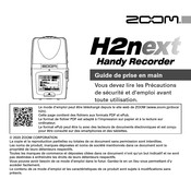 Zoom H2next Guide De Prise En Main