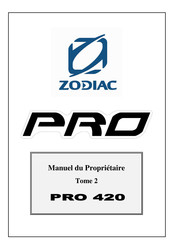 Zodiac PRO 420 Manuel Du Propriétaire
