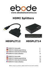 Ebode HDSPLIT12 Guide Utilisateur