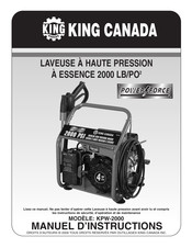 King Canada KPW-2000 Manuel D'instructions